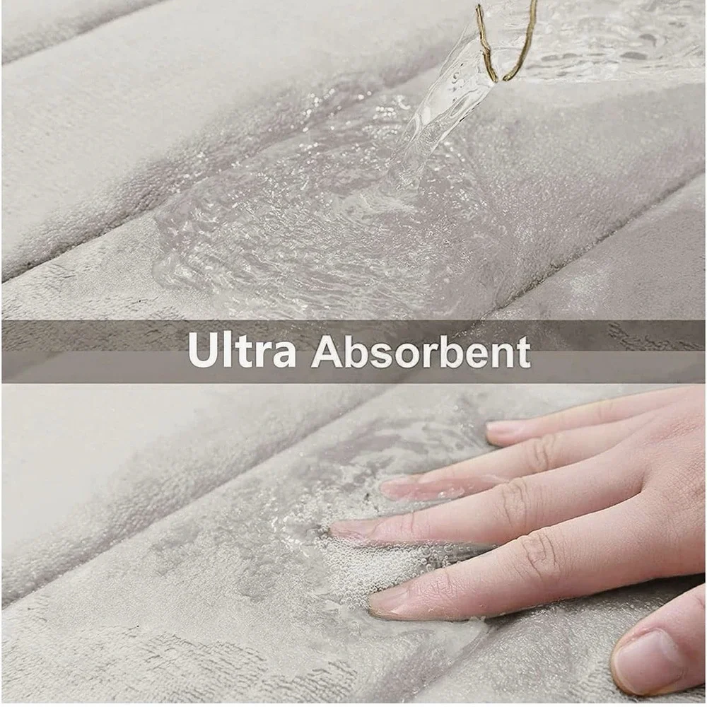 Buganda Bathroom Rug And Mat Set 2 Piece Memory Foam Bath Mat Set